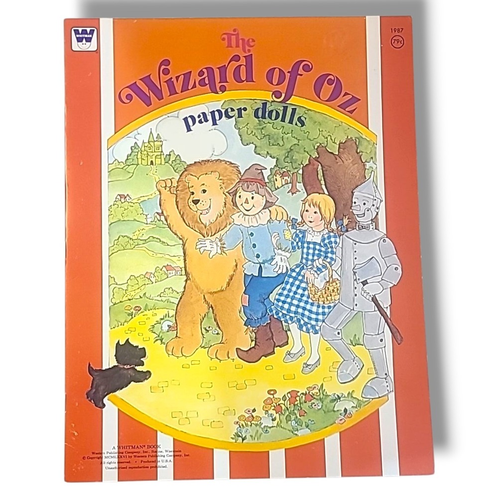 Wizard of Oz Paper‎ Dolls Whitman 1976 Dorothy Tin Man Lion Scarecrow Uncut